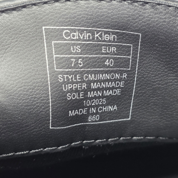 Calvin Klein Men\'s Dress Shoes Obexx Black Loafer CMJIMMON-R Size 7.5 New main image 4